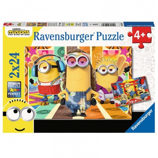 Puzzle 2 x 24 pcs Les Minions en action - Ravensburger Ravensburger - 1
