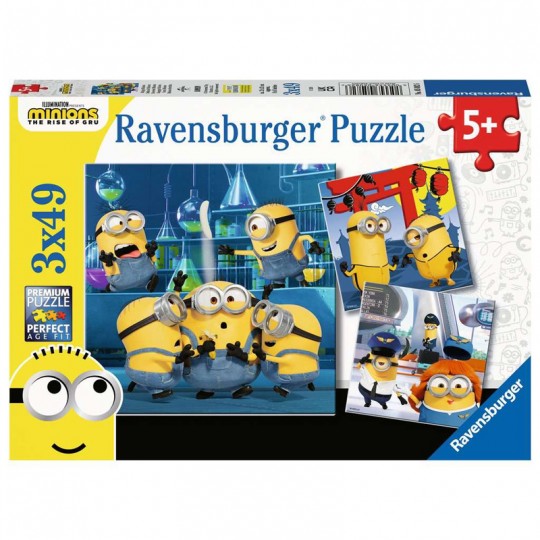 Puzzle 3 x 49 pcs Drôles de Minions 2 - Ravensburger Ravensburger - 1
