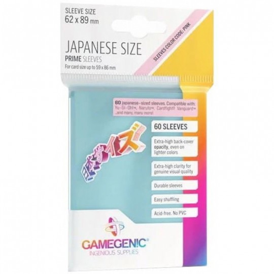 GG : 60 Sleeves Prime Clear Japan Size 62 x 89 mm Gamegenic - 1