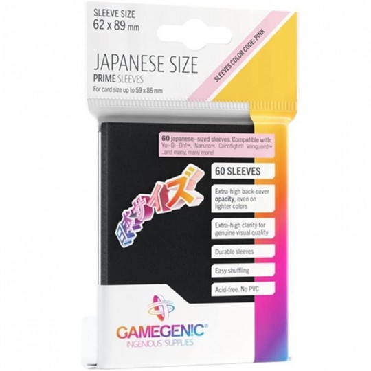 GG : 60 Sleeves Prime Noir Japan Size 62 x 89 mm Gamegenic - 1