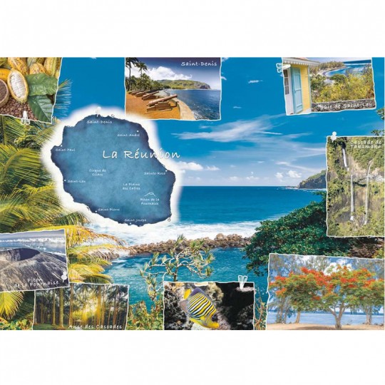 Puzzle 1500 pcs Collection Évasion Carte postale de la Réunion - Nathan Nathan - 2