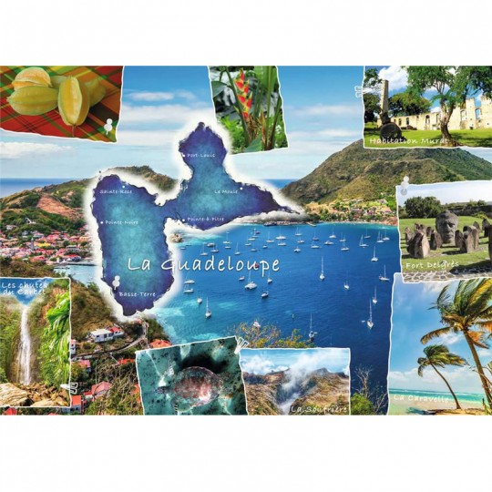 Puzzle 1000 pcs Collection Évasion Carte postale de la Guadeloupe - Nathan Nathan - 2