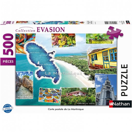 Puzzle 500 pcs Collection Évasion Carte postale de la Martinique - Nathan Nathan - 1