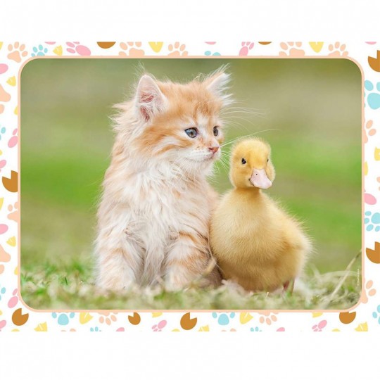 Puzzle 30 pcs Chaton roux et bébé canard - Nathan Nathan - 2