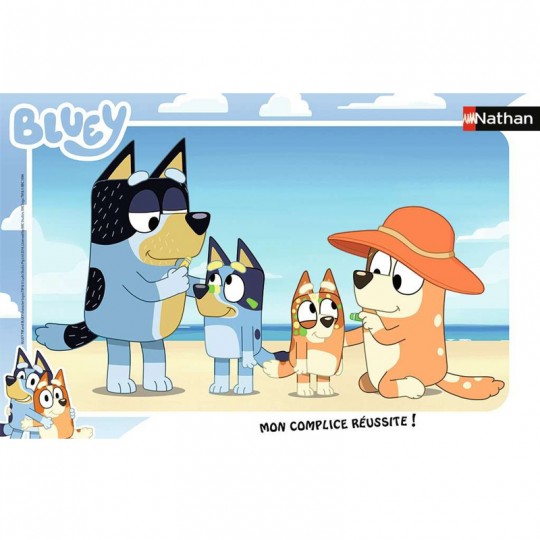 Puzzle cadre 15 pcs Bluey à la plage - Nathan Nathan - 1