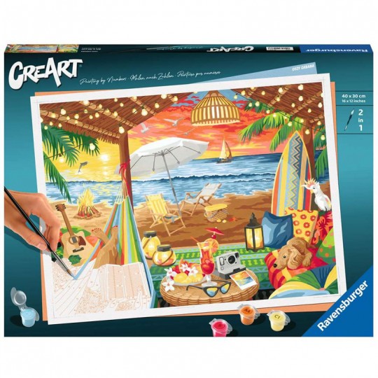 CreArt Grand Format Peinture au numéro Cozy Cabana - Ravensburger Ravensburger - 1