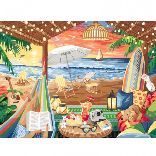 CreArt Grand Format Peinture au numéro Cozy Cabana - Ravensburger Ravensburger - 2