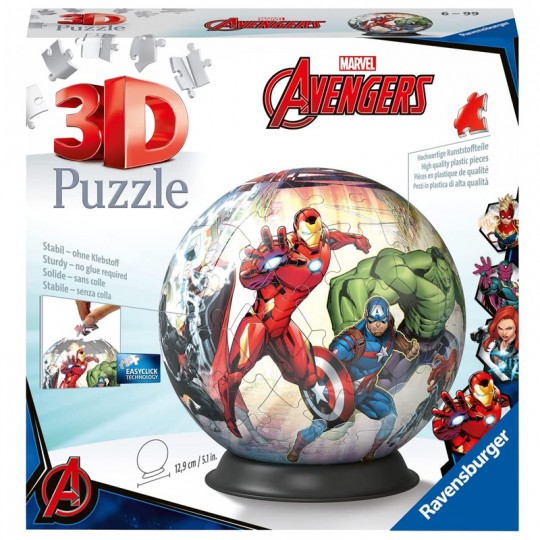 Puzzle 3D Ball Marvel Avengers 72 pcs - Ravensburger Ravensburger - 2