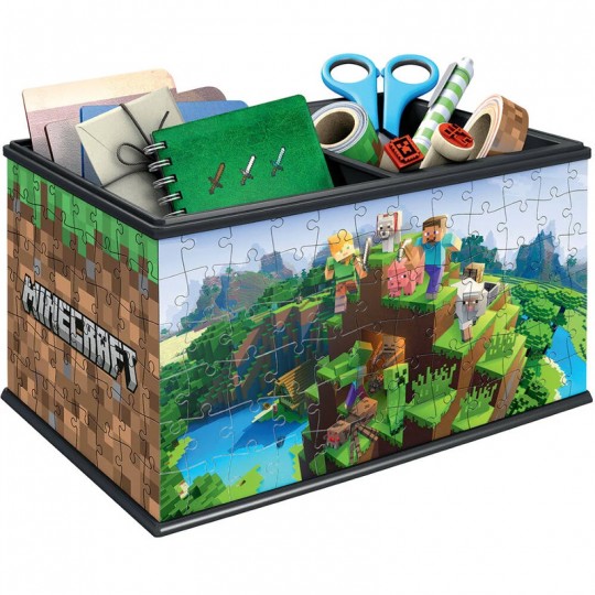 Puzzle 3D Boite de rangement Minecraft 216 pcs - Ravensburger Ravensburger - 1
