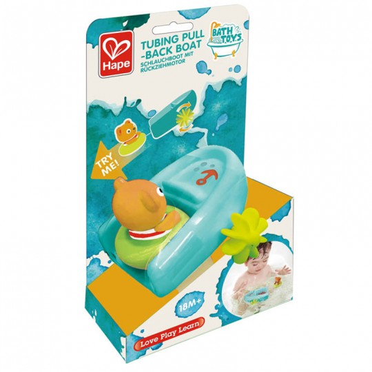 Jouet de bain Teddy et son bateau - Hape - Boutique BCD JEUX