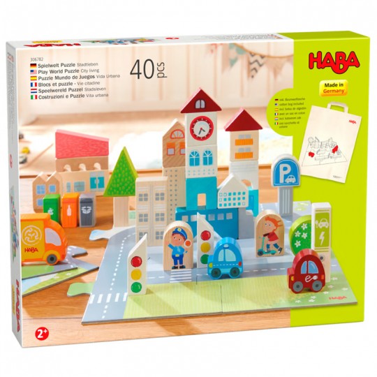 Blocs et puzzle : Vie Citadine - Haba Haba - 2