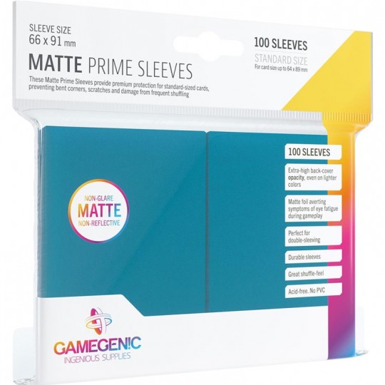 GG : 100 Sleeves Matte Prime Blue Gamegenic - 1