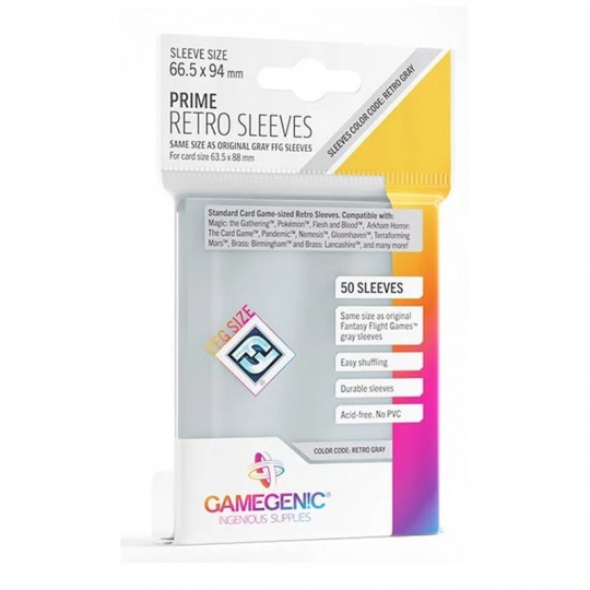 GG : 50 Sleeves Standard Prime Retro Gamegenic - 1