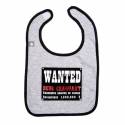 Bavoir coton gris : Wanted BBandCO - 1 Bavoir coton gris : Wanted BBandCO - 1