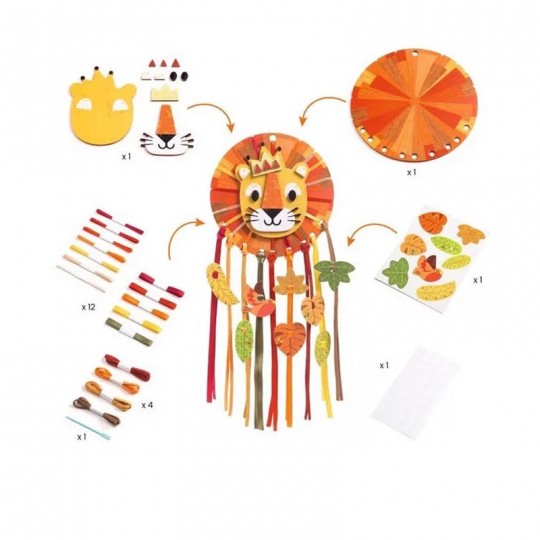 Attrape-rêve à créer Petit lion DIY - Djeco Djeco - 3