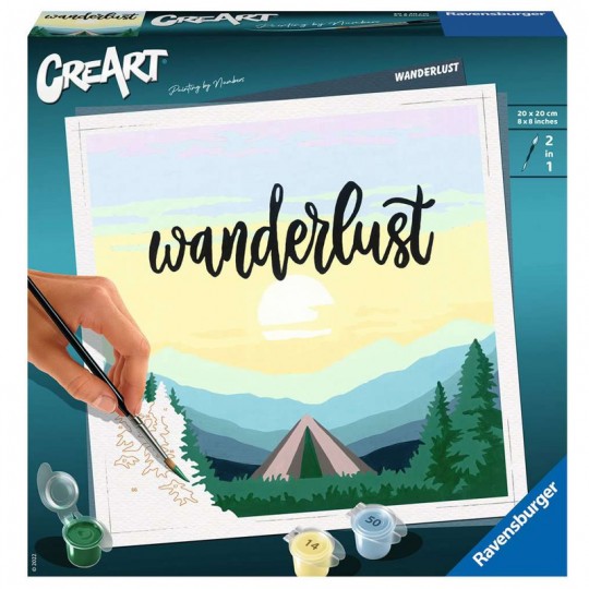 CreArt Peinture au numéro format carré 20x20 cm Wanderlust - Ravensburger Ravensburger - 2