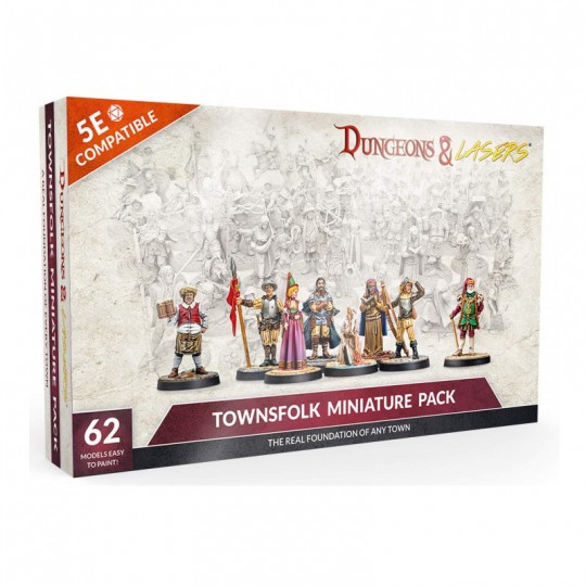 Dungeon & Lasers - Décors : Townsfolk Miniature Pack Archon Studio - 1