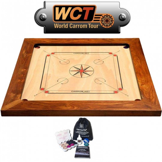 Carrom WCT Bulldog 93cm Acacia Carrom Art - 2