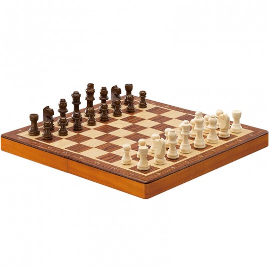 Jeu d'Echecs Bois Pliable Deluxe - Marqueté - Ambassador Ambassador - 1