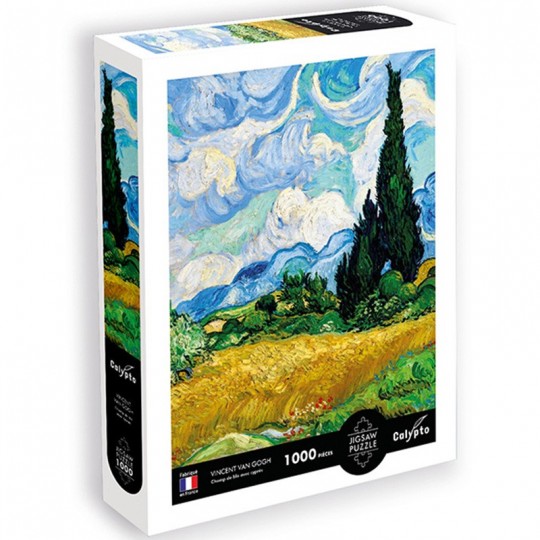 Puzzle 1000 pcs Champ de blé avec cyprès : Vincent Van Gogh - Calypto Calypto - 1