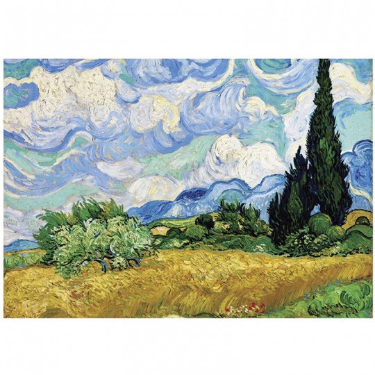 Puzzle 1000 pcs Champ de blé avec cyprès : Vincent Van Gogh - Calypto Calypto - 3