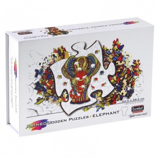 Rainbow Wooden Puzzle ELEPHANT Eureka 3D Puzzle - 1