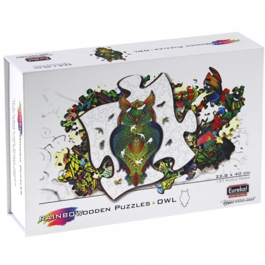 Rainbow Wooden Puzzle HIBOU - 137 pcs Eureka 3D Puzzle - 1
