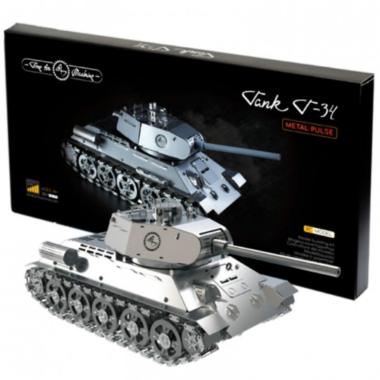 Tank T-34 - Puzzle 3D Mécanique en Métal Time For Machine - 1