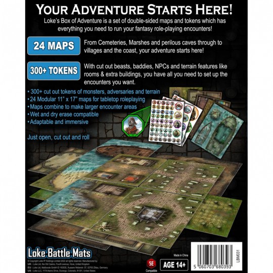 Livre plateau de jeu : Box of Adventure: RPG Maps & Tokens - 2. Coast of Dread Loke Battle Mats - 2