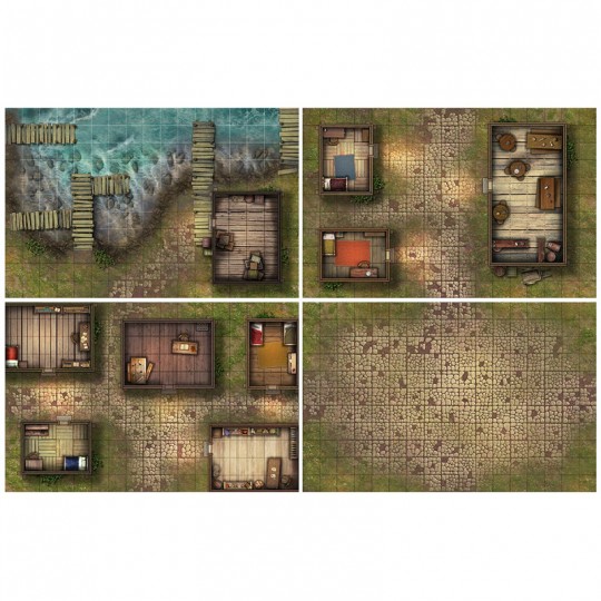 Livre plateau de jeu : Box of Adventure: RPG Maps & Tokens - 2. Coast of Dread Loke Battle Mats - 4