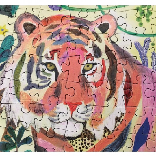 Djeco Puzzle 1000 Pièces Panoramique Gallery : Rainbow Tigers