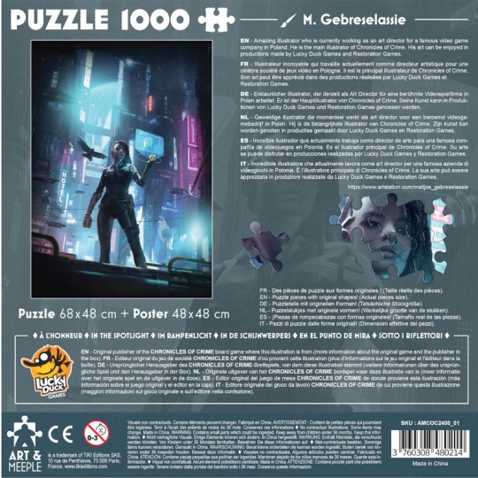 Puzzle 1000 pcs Chronicles of Crime 2400 - Art&Meeple Art&Meeple - 2