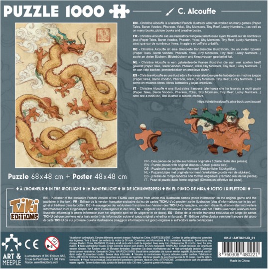 Puzzle 1000 pcs Tichu - Art&Meeple Art&Meeple - 3