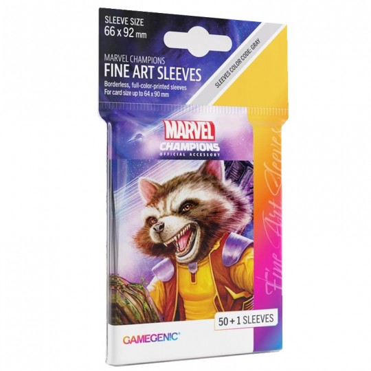GG : 50 sleeves Marvel Champions FINE ART - Rocket Raccoon Gamegenic - 1