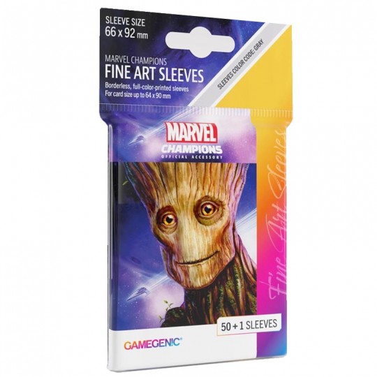 GG : 50 sleeves Marvel Champions FINE ART - Groot Gamegenic - 1