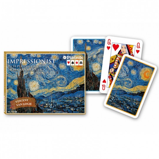 2 Jeux de 55 cartes Van Gogh Piatnik - 1