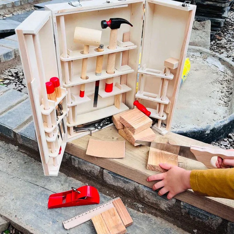 Boite à outils en bois - Jeux et jouets JeuJura - Avenue des Jeux