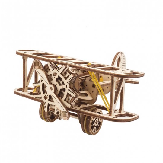 Mini-Biplan UGEARS - Puzzle 3D Mécanique en bois UGEARS - 1