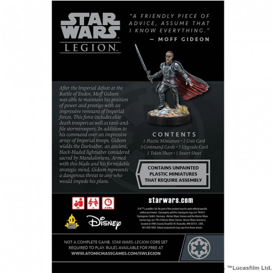 Extension Commandant Moff Gideon - Star Wars Legion Atomic Mass Games - 2