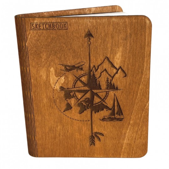 Carnet en bois Sketchbook Voyage Creatif'Note - Creatif Wood Creatif Wood - 1