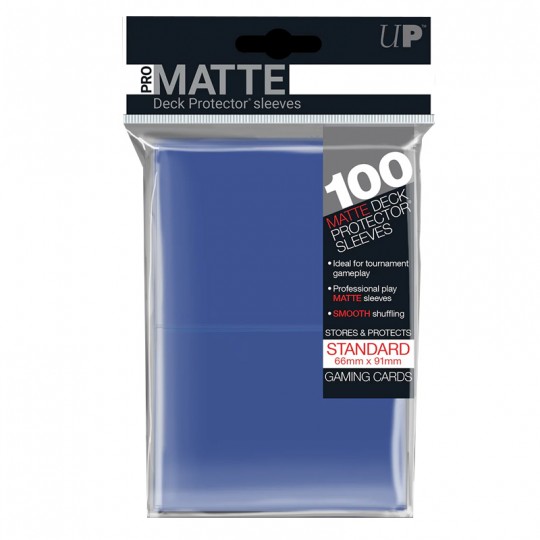 100 protèges-cartes ProMat Standard Bleu - 66 x 91 mm Ultra.PRO - 1