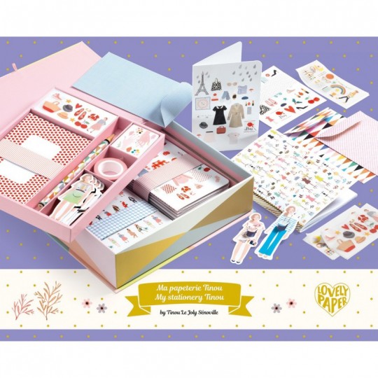 Coffret Ma papeterie Tinou Lovely Paper - Djeco Djeco - 3