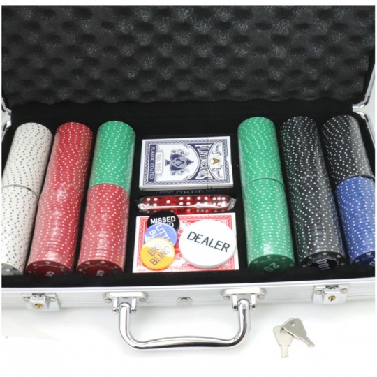 Mallette Poker 300 jetons 11.5 gr - Carré d'as Loisirs Nouveaux - 3