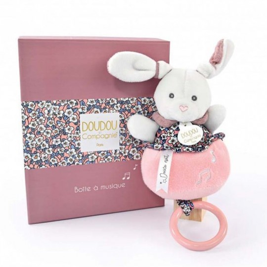 BOH'AIME Peluche musicale LAPIN ROSE - Doudou et Compagnie Doudou et compagnie - 2