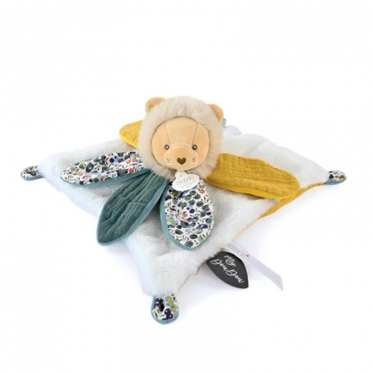 BOH'AIME - Doudou LION blanc avec pétales - Doudou et Compagnie Doudou et compagnie - 1