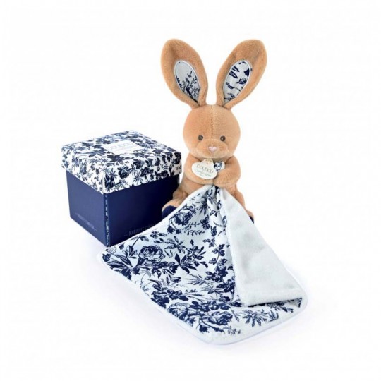 BOH'AIME - Doudou LAPIN bleu Marine avec mouchoir - Doudou et Compagnie Doudou et compagnie - 2