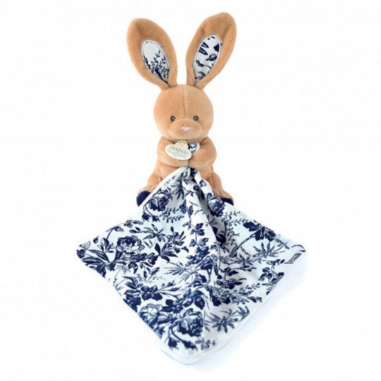 BOH'AIME - Doudou LAPIN bleu Marine avec mouchoir - Doudou et Compagnie Doudou et compagnie - 1