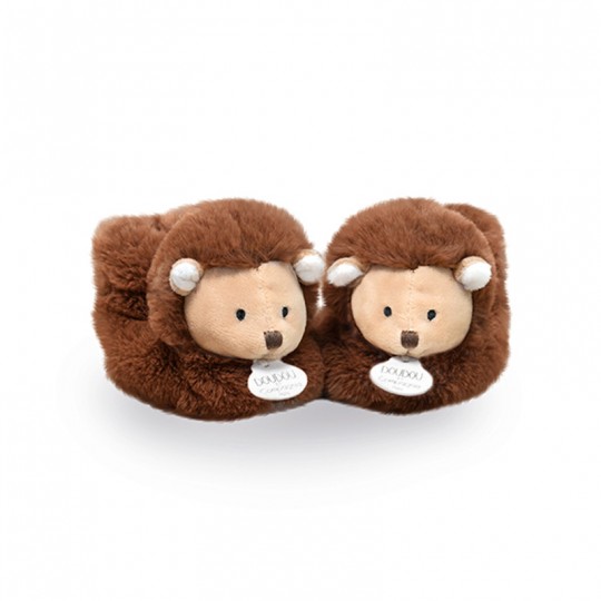 UNICEF Chaussons bébé en peluche Hérisson 0-6 mois - Doudou et Compagnie Doudou et compagnie - 1