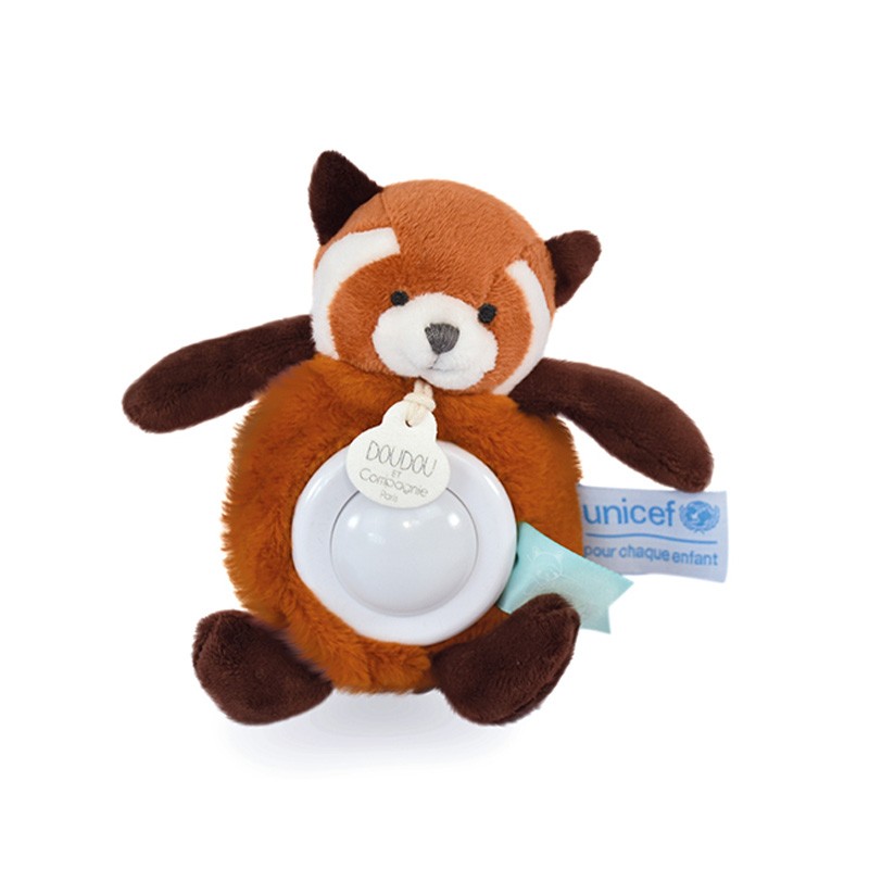 UNICEF Peluche veilleuse Panda Roux 15 cm - Doudou et Compagnie