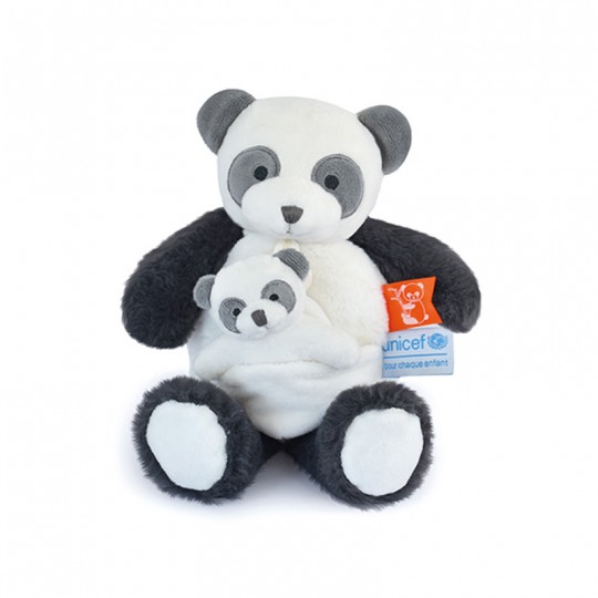 UNICEF Peluche Panda avec bébé 25 cm - Doudou et Compagnie - BCD